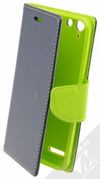 Forcell Fancy Book flipové pouzdro pro Lenovo K5, K5 Plus modro limetkově zelená (blue lime)