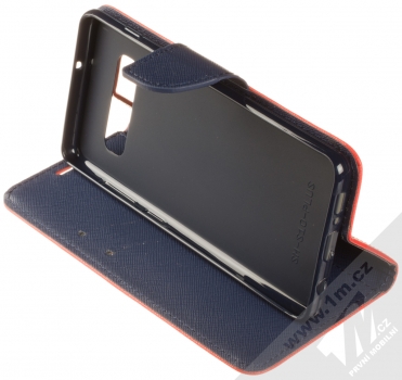 Forcell Fancy Book flipové pouzdro pro Samsung Galaxy S10 Plus červená modrá (red blue) stojánek