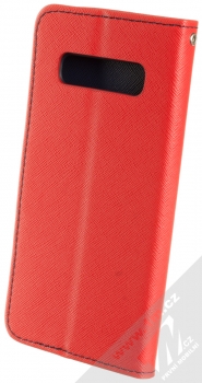 Forcell Fancy Book flipové pouzdro pro Samsung Galaxy S10 Plus červená modrá (red blue) zezadu