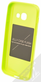 Forcell Jelly Case TPU ochranný silikonový kryt pro Samsung Galaxy A3 (2017) limetkově zelená (lime green) zepředu