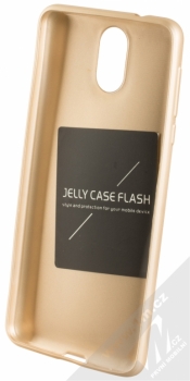 Forcell Jelly Matt Case TPU ochranný silikonový kryt pro Nokia 3.1 zlatá (gold) zepředu