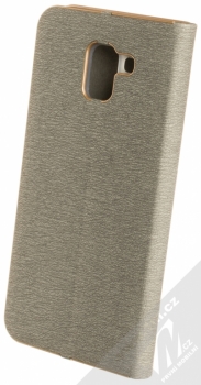 Forcell Luna flipové pouzdro pro Samsung Galaxy J6 (2018) stříbrná (silver) zezadu