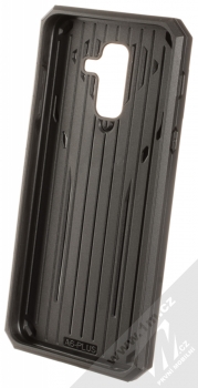Forcell Phantom odolný ochranný kryt se stojánkem pro Samsung Galaxy A6 Plus (2018) černá (all black) zepředu