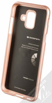 Goospery i-Jelly Case TPU ochranný kryt pro Samsung Galaxy A6 (2018) růžově zlatá (metal rose gold) zepředu
