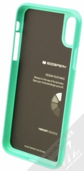 Goospery Jelly Case TPU ochranný silikonový kryt pro Apple iPhone X mátově zelená (dark mint green) zepředu