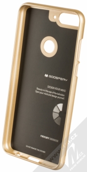Goospery Jelly Case TPU ochranný silikonový kryt pro Huawei Y7 Prime (2018) zlatá (gold) zepředu