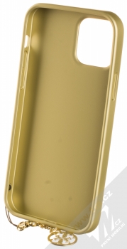 Guess Charms 4G ochranný kryt pro Apple iPhone 12, iPhone 12 Pro (GUHCP12MGF4GGR) šedá zlatá (grey gold) zepředu