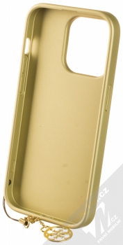 Guess Charms 4G ochranný kryt pro Apple iPhone 14 Pro (GUHCP14LGF4GBR) hnědá zlatá (brown gold) zepředu