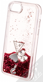 Guess Liquid Glitter Question of Heart ochranný kryt s přesýpacím efektem třpytek pro Apple iPhone 6, iPhone 6S, iPhone 7, iPhone 8 (GUHCI8GLHFLRA) červená (red) animace 5