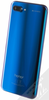 HONOR 10 128GB modrá (phantom blue) šikmo zezadu