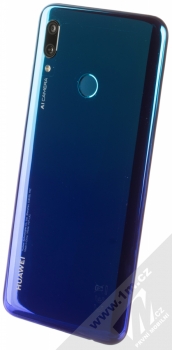 Huawei P Smart (2019) modrá (aurora blue) šikmo zezadu