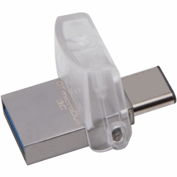 Kingston DataTraveler microDuo 3C 64GB OTG USB 3.1 Type-C Flash Drive bílá (white)