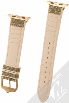 Kingxbar Chameleon Band Silikonový měňavý řemínek pro Apple Watch 42mm, Watch 44mm, Watch 45mm zlatá (gold) zezadu