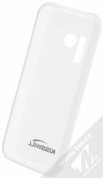 Kisswill TPU Open Face silikonové pouzdro pro Nokia 222, 222 Dual Sim bílá průhledná (white) zepředu