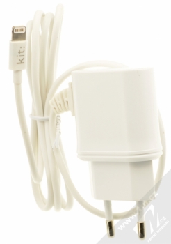 Kit Mains Charger 2,1A nabíječka do sítě s Lightning konektorem pro Apple iPhone, iPad, iPod (licence MFi) bílá (white)