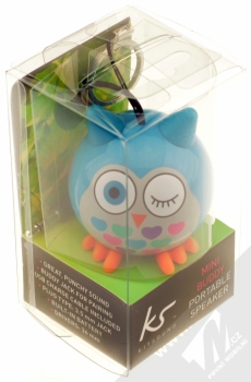 KitSound Mini Buddy Owl reproduktor pro mobilní telefon, mobil, smartphone - Sova modrá (blue) krabička