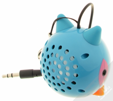 KitSound Mini Buddy Owl reproduktor pro mobilní telefon, mobil, smartphone - Sova modrá (blue) zezadu