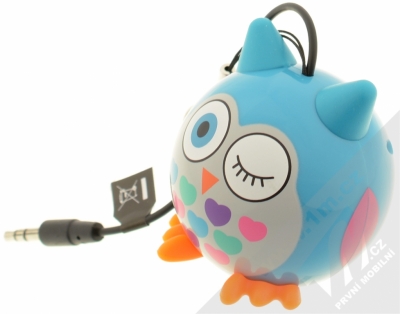 KitSound Mini Buddy Owl reproduktor pro mobilní telefon, mobil, smartphone - Sova modrá (blue)