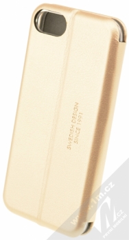 Krusell Orsa FolioCase flipové pouzdro pro Apple iPhone 7 zlatá (gold) zezadu