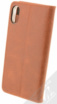 Krusell Sunne FolioWallet flipové pouzdro pro Apple iPhone X hnědá (cognac) zezadu