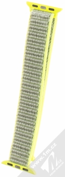 Maikes Nylon Strap textilní pásek na zápěstí pro Apple Watch 38mm žlutá (yellow) zezadu
