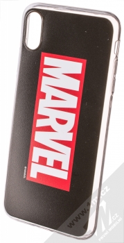 Marvel Logo 001 TPU ochranný silikonový kryt s motivem pro Apple iPhone XS Max černá (black)