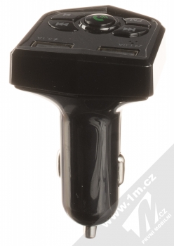 maXlife MXFT-02 nabíječka do auta s 2x USB výstupy 3,1A a FM Transmitterem černá (black) zezadu