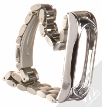 MiJobs Metal Wristband kovový pásek na zápěstí pro Xiaomi Mi Band 2 stříbrná (silver)