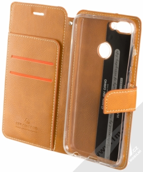 Molan Cano Issue Diary flipové pouzdro pro Huawei P Smart hnědá (brown) otevřené