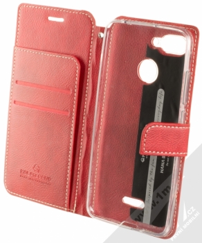 Molan Cano Issue Diary flipové pouzdro pro Xiaomi Redmi 6 červená (red) otevřené