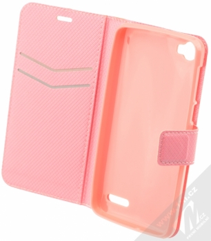 MyPhone BookCover flipové pouzdro pro MyPhone Fun 4 růžová (pink) otevřené