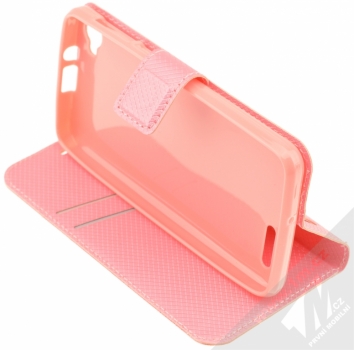 MyPhone BookCover flipové pouzdro pro MyPhone Fun 4 růžová (pink) stojánek