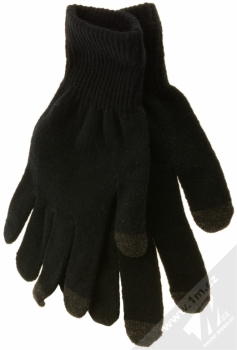Natec Touchscreen Gloves Black pletené rukavice pro kapacitní dotykový displej černá (black)