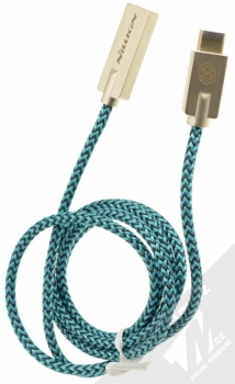 Nillkin Chic opletený USB kabel s USB Type-C konektorem pro mobilní telefon, mobil, smartphone, tablet modrozelená (green) balení