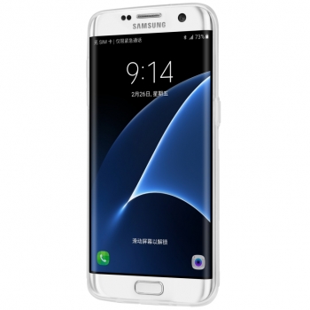 Nillkin Nature TPU tenký gelový kryt pro Samsung Galaxy S7 Edge čirá (transparent white) zboku zepředu