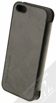 Nillkin Qin flipové pouzdro pro Apple iPhone 5, iPhone 5S, iPhone SE černá (black) zezadu