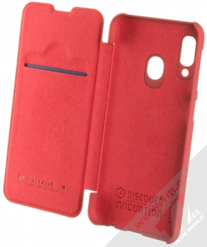 Nillkin Qin flipové pouzdro pro Samsung Galaxy A20e červená (red) otevřené