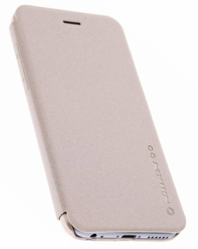 Nillkin Sparkle flipové pouzdro pro Apple iPhone 6, iPhone 6S béžová (champagne gold) šikmo zepředu
