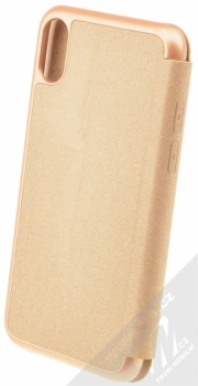 Nillkin Sparkle flipové pouzdro pro Apple iPhone X zlatá (gold) zezadu