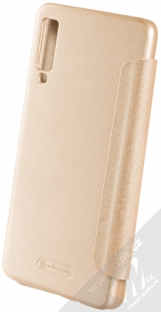 Nillkin Sparkle flipové pouzdro pro Samsung Galaxy A7 (2018) béžová (champagne gold) zezadu