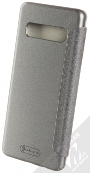 Nillkin Sparkle flipové pouzdro pro Samsung Galaxy S10 šedá (night black) zezadu