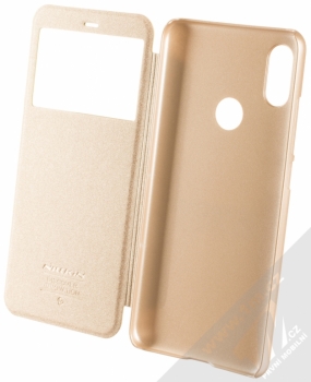 Nillkin Sparkle flipové pouzdro pro Xiaomi Mi A2 béžová (champagne gold) otevřené
