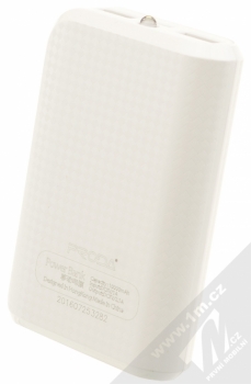 Proda Power Box PowerBank záložní zdroj 10000mAh pro mobilní telefon, mobil, smartphone, tablet bílá (white) zezadu