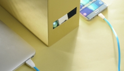 Remax Alien plochý USB kabel s microUSB konektorem pro mobilní telefon, mobil, smartphone modro bílá (blue white) použití