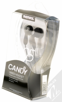 Remax Candy RM-505 sluchátka s mikrofonem a ovladačem černá (black) krabička