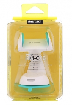 Remax RM-C06 držák do auta s přísavkou pro mobilní telefon, mobil, smartphone bílo zelená (white mint) - balení