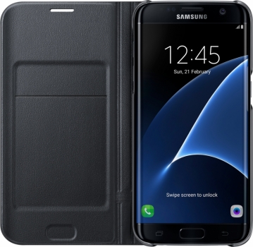 Samsung EF-NG935PB LED View Cover originální flipové pouzdro pro Samsung Galaxy S7 Edge černá (black)