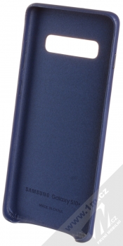 Samsung EF-VG975LN Leather Cover kožený originální ochranný kryt pro Samsung Galaxy S10 Plus tmavě modrá (navy blue) zepředu