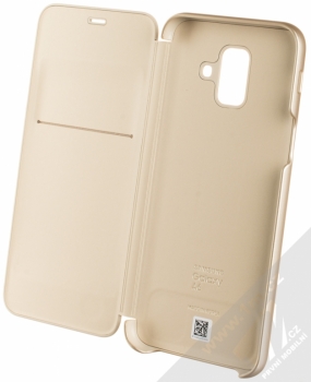 Samsung EF-WA600CF Wallet Cover originální flipové pouzdro pro Samsung Galaxy A6 (2018) zlatá (gold) otevřené