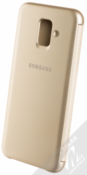Samsung EF-WA600CF Wallet Cover originální flipové pouzdro pro Samsung Galaxy A6 (2018) zlatá (gold) zezadu